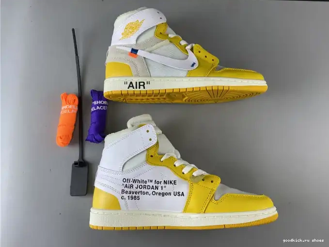 Air NRG Dark Yellow-Cone 1 AQ0818-149 Powder White Off-White x Jordan 0524